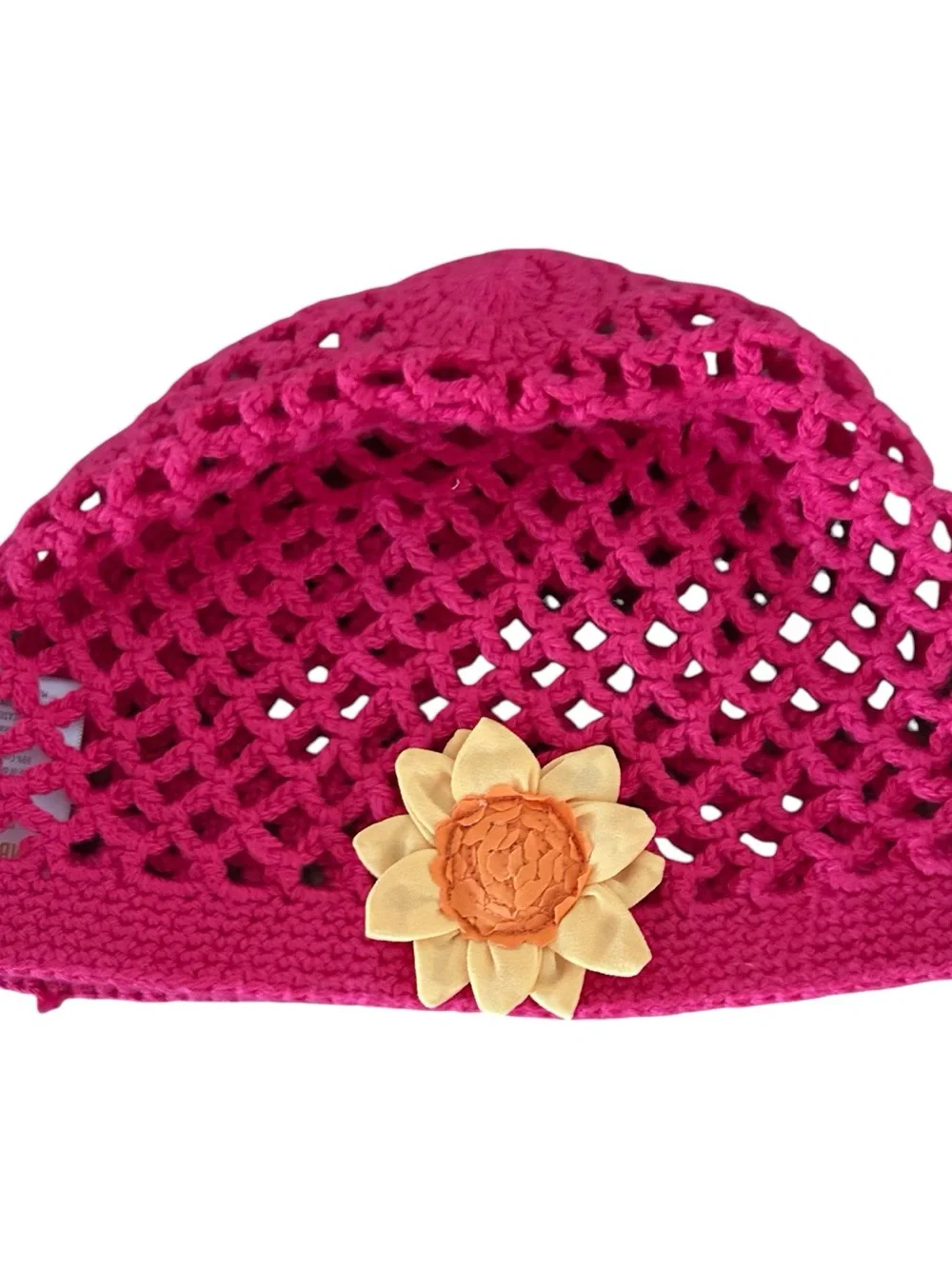 NWT Gymboree 2011 Sunflower Smiles Girl's Pink Crochet Hat